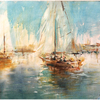 Marcin Laszczak, 63 z cyklu "Szczecin",  50x70 cm, akwarela