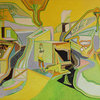 Wojciech Koniuszek, Hołd, 100 × 80 cm, tempera żółtkowa