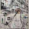 Agnieszka Gewartowska, Korbeta z cyklu Lapidarium, litografia barwna, kredka, 2001