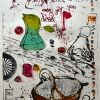 Agnieszka Gewartowska, Seeming thickness of utterance mat get you dead z cyklu Lapidarium, litografia barwna, 2001.jpg